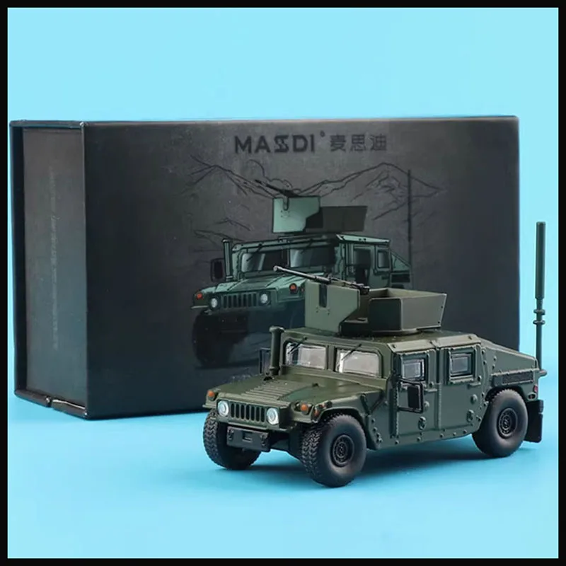 MASSDI 1/64 H1 M1151/Gaz Tiger TANK Alloy Military Model Car Adult Classic Collection Display Gift Souvenir Boy Toy