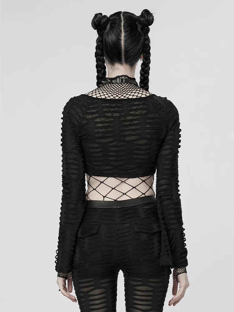 Hollow Out Black Sexy Bodysuits Fishnet Clubwear Long Sleeves Outfits Fashion Slim Chic Summer Y2K Clothes Basic Tights