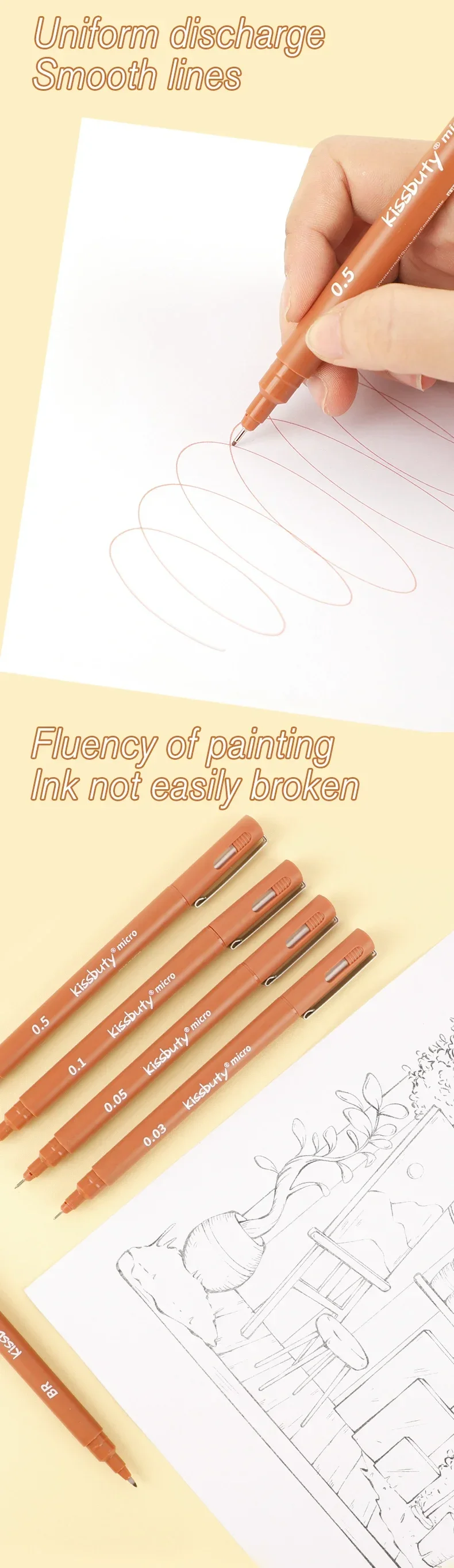 Pigma Micron Fineliner Pens Archival Black Ink Pens,Calligraphy Pens for Writing,Drawing, or Journaling - Assorted Point Sizes