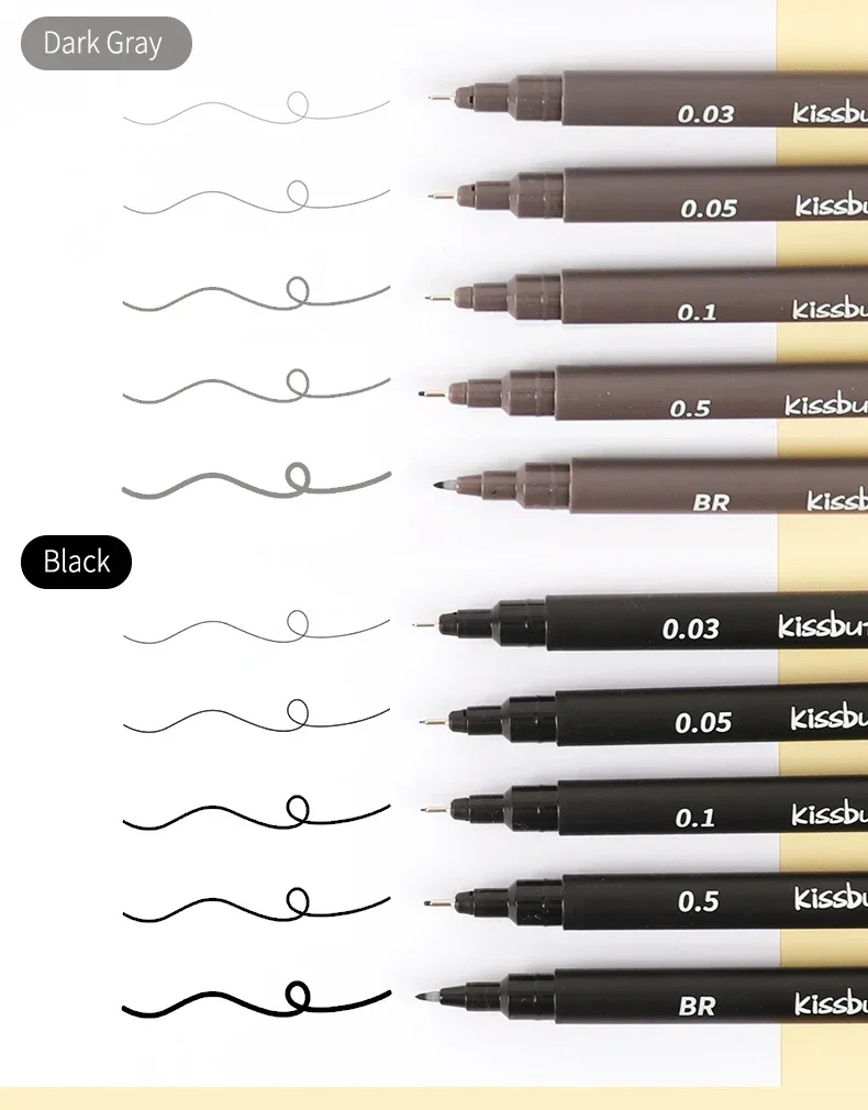 Pigma Micron Fineliner Pens Archival Black Ink Pens,Calligraphy Pens for Writing,Drawing, or Journaling - Assorted Point Sizes
