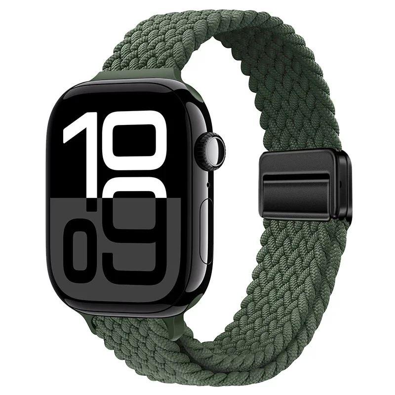 Slim Braided Loop Nylon Strap For Apple Watch 11 10 46/42mm Ultra 3 49mm Bracelet iWatch 9 8 7 6 5 4 SE 45mm 41mm 40mm 44mm Band