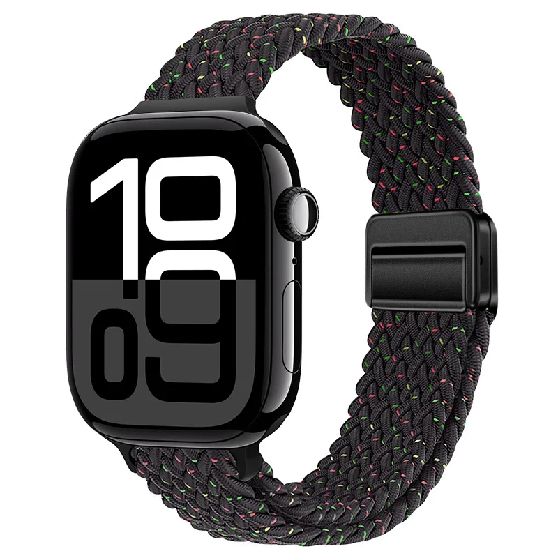Slim Braided Loop Nylon Strap For Apple Watch 11 10 46/42mm Ultra 3 49mm Bracelet iWatch 9 8 7 6 5 4 SE 45mm 41mm 40mm 44mm Band