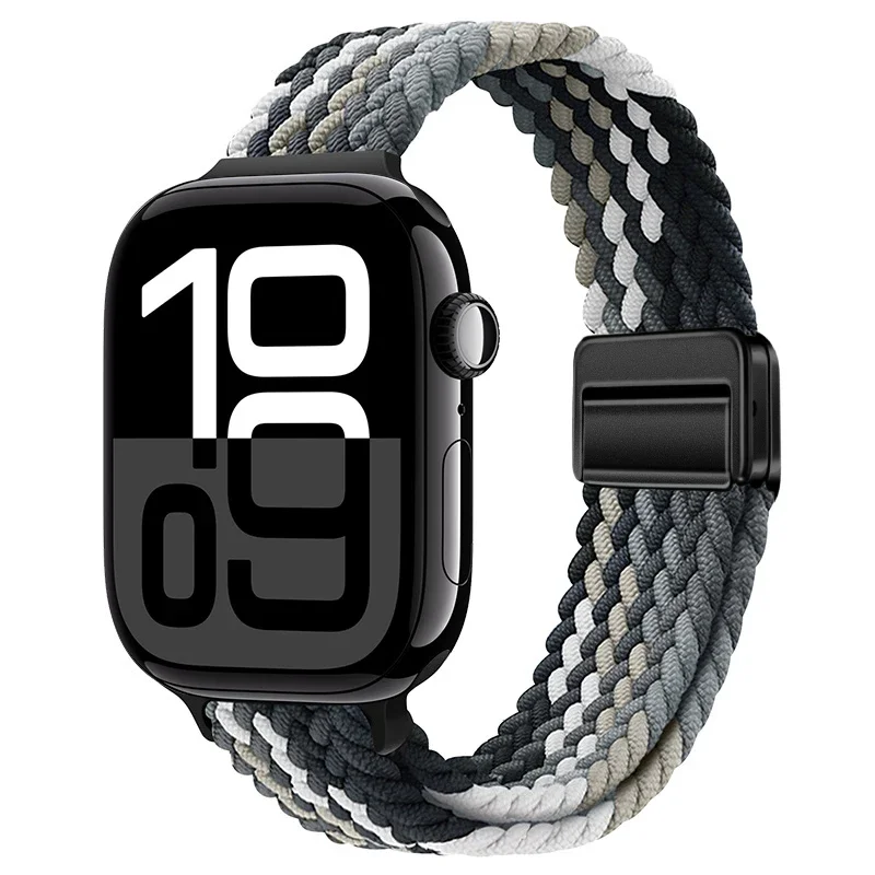 Slim Braided Loop Nylon Strap For Apple Watch 11 10 46/42mm Ultra 3 49mm Bracelet iWatch 9 8 7 6 5 4 SE 45mm 41mm 40mm 44mm Band