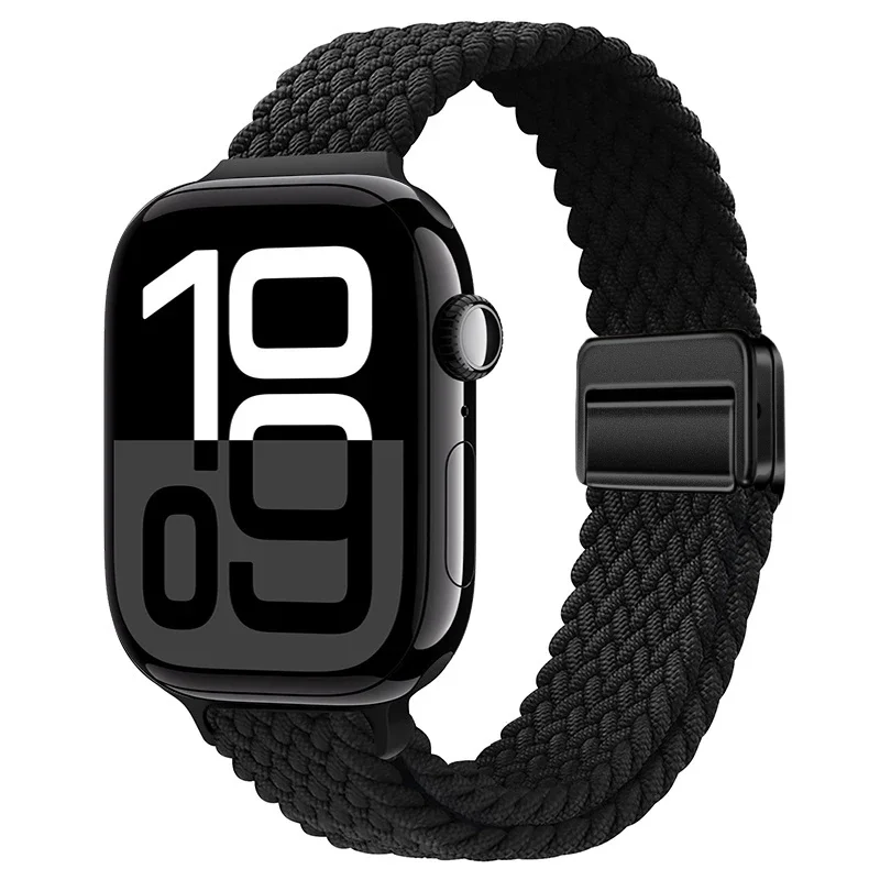 Slim Braided Loop Nylon Strap For Apple Watch 11 10 46/42mm Ultra 3 49mm Bracelet iWatch 9 8 7 6 5 4 SE 45mm 41mm 40mm 44mm Band