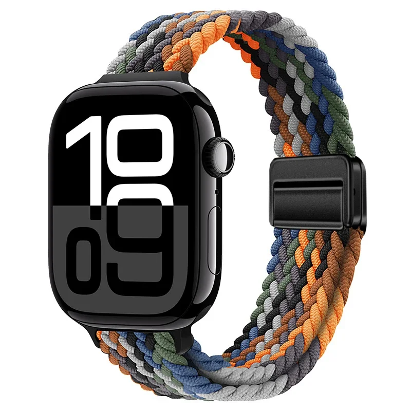 Slim Braided Loop Nylon Strap For Apple Watch 11 10 46/42mm Ultra 3 49mm Bracelet iWatch 9 8 7 6 5 4 SE 45mm 41mm 40mm 44mm Band