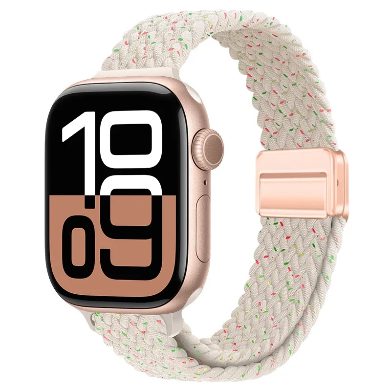 Slim Braided Loop Nylon Strap For Apple Watch 11 10 46/42mm Ultra 3 49mm Bracelet iWatch 9 8 7 6 5 4 SE 45mm 41mm 40mm 44mm Band