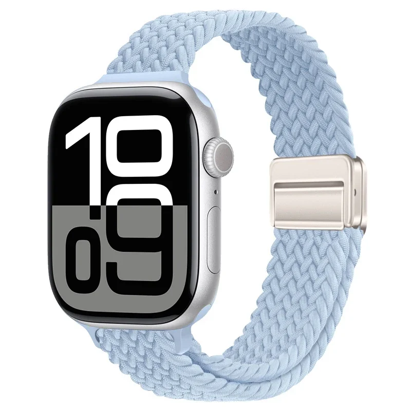 Slim Braided Loop Nylon Strap For Apple Watch 11 10 46/42mm Ultra 3 49mm Bracelet iWatch 9 8 7 6 5 4 SE 45mm 41mm 40mm 44mm Band