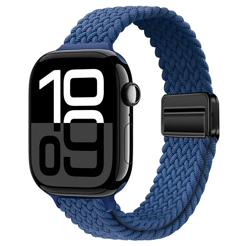 Slim Braided Loop Nylon Strap For Apple Watch 11 10 46/42mm Ultra 3 49mm Bracelet iWatch 9 8 7 6 5 4 SE 45mm 41mm 40mm 44mm Band