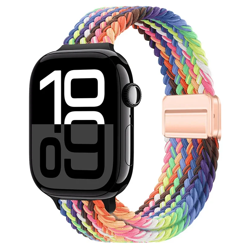 Slim Braided Loop Nylon Strap For Apple Watch 11 10 46/42mm Ultra 3 49mm Bracelet iWatch 9 8 7 6 5 4 SE 45mm 41mm 40mm 44mm Band