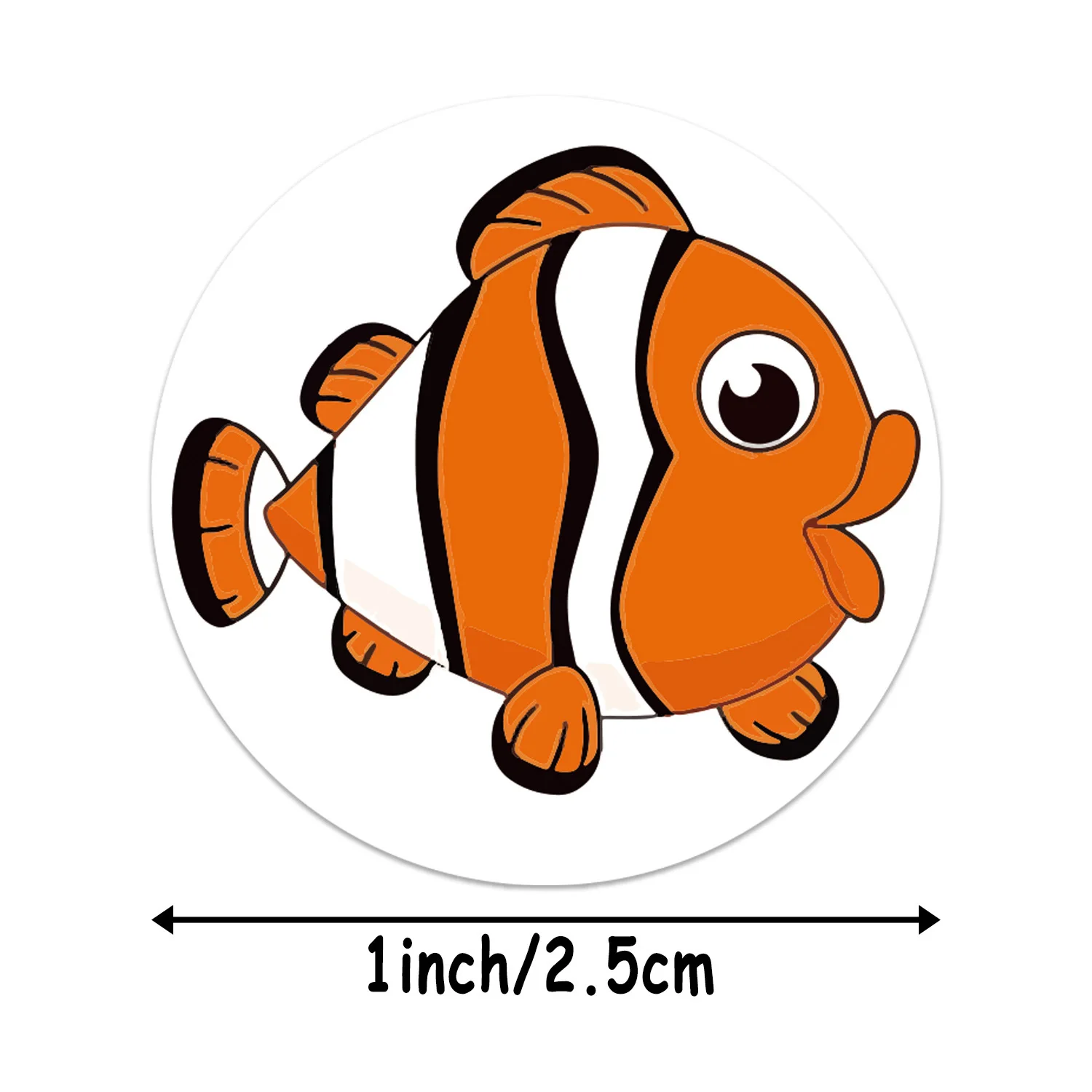 500pcs Cute Cartoon Sea Fish Stickers For Kids Children Reward Label Encouragement Scrapbooking Decoration Stationery Sticker