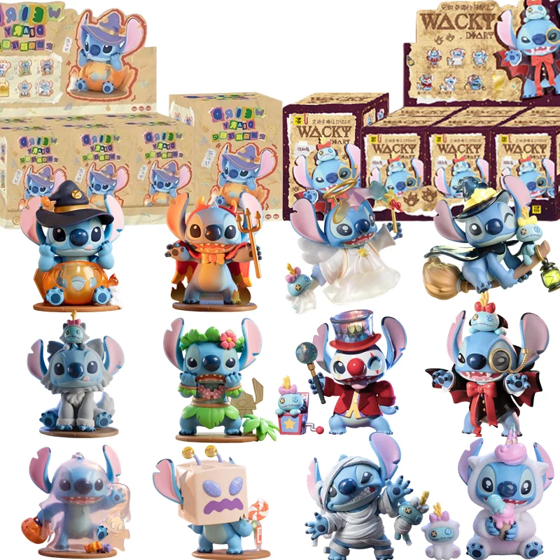 Stitch Weird Diary Series Anime Figures Creative Cute Doll Statue Model Mystery Blind Box Toys Desktop Ornament Birthday Gifts