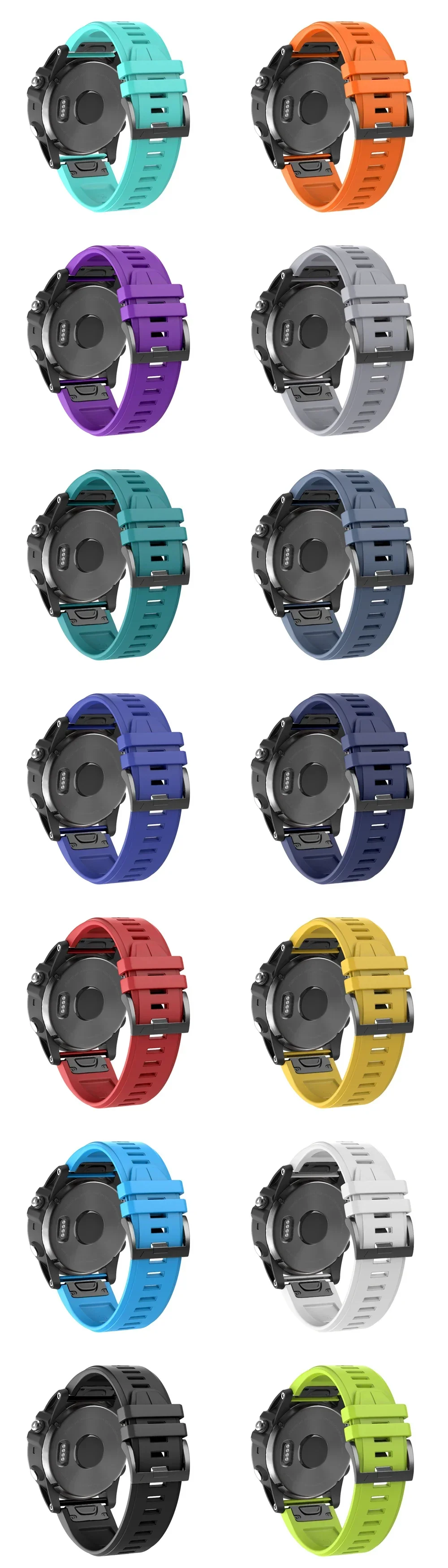 22 26mm Silicone WatchBand for Garmin Fenix 7 7X 8 E 6X 6 Pro 5 5X Plus Epix Gen2 Enduro 3 Instinct 3 Solar Quick Release Strap