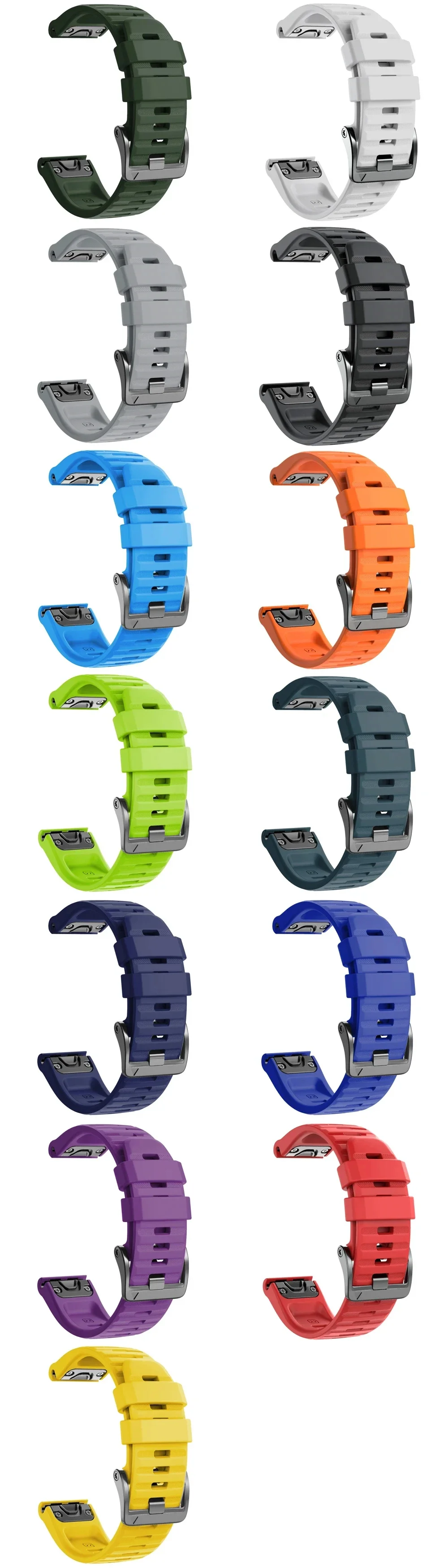 22 26mm Silicone WatchBand for Garmin Fenix 7 7X 8 E 6X 6 Pro 5 5X Plus Epix Gen2 Enduro 3 Instinct 3 Solar Quick Release Strap