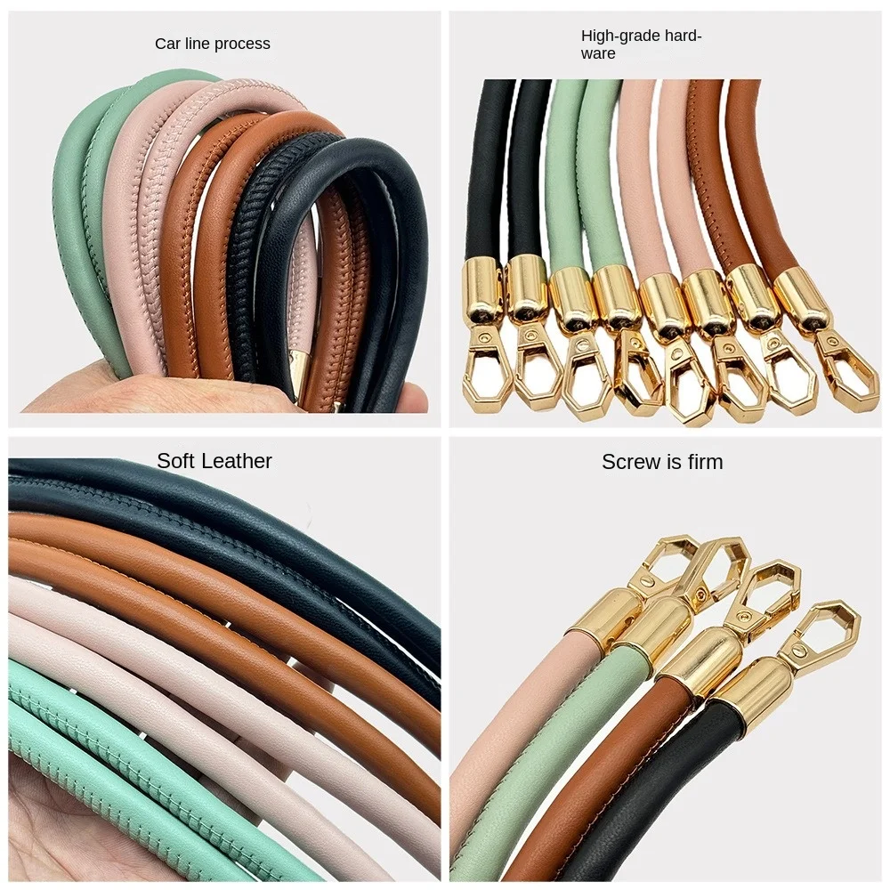 40CM PU Leather Bag Belt Gold Chain Buckle Handle Handbag Strap Women's Bag Handles Shoulder Bag Straps Replacement Accessories