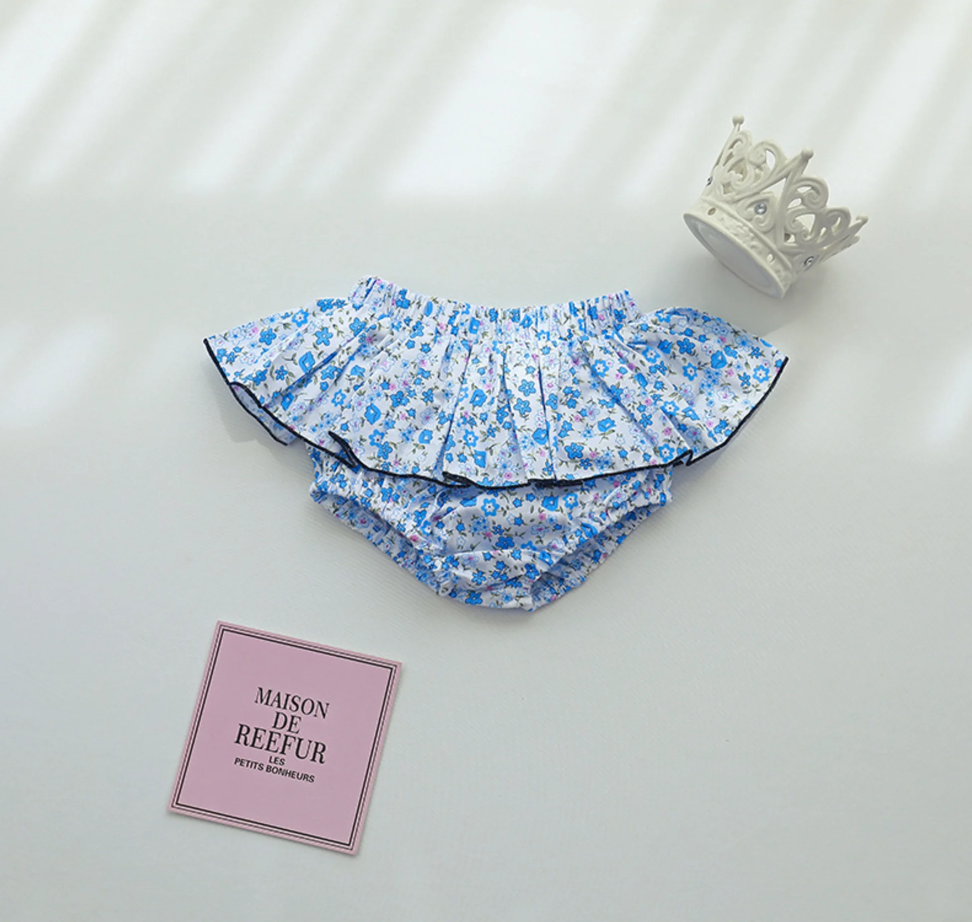Infant Baby Girls Floral Tutu Skirt Shorts Kids Flower Bloomer Elastic Waist Summer Skorts for Casual Shorts Children Clothes