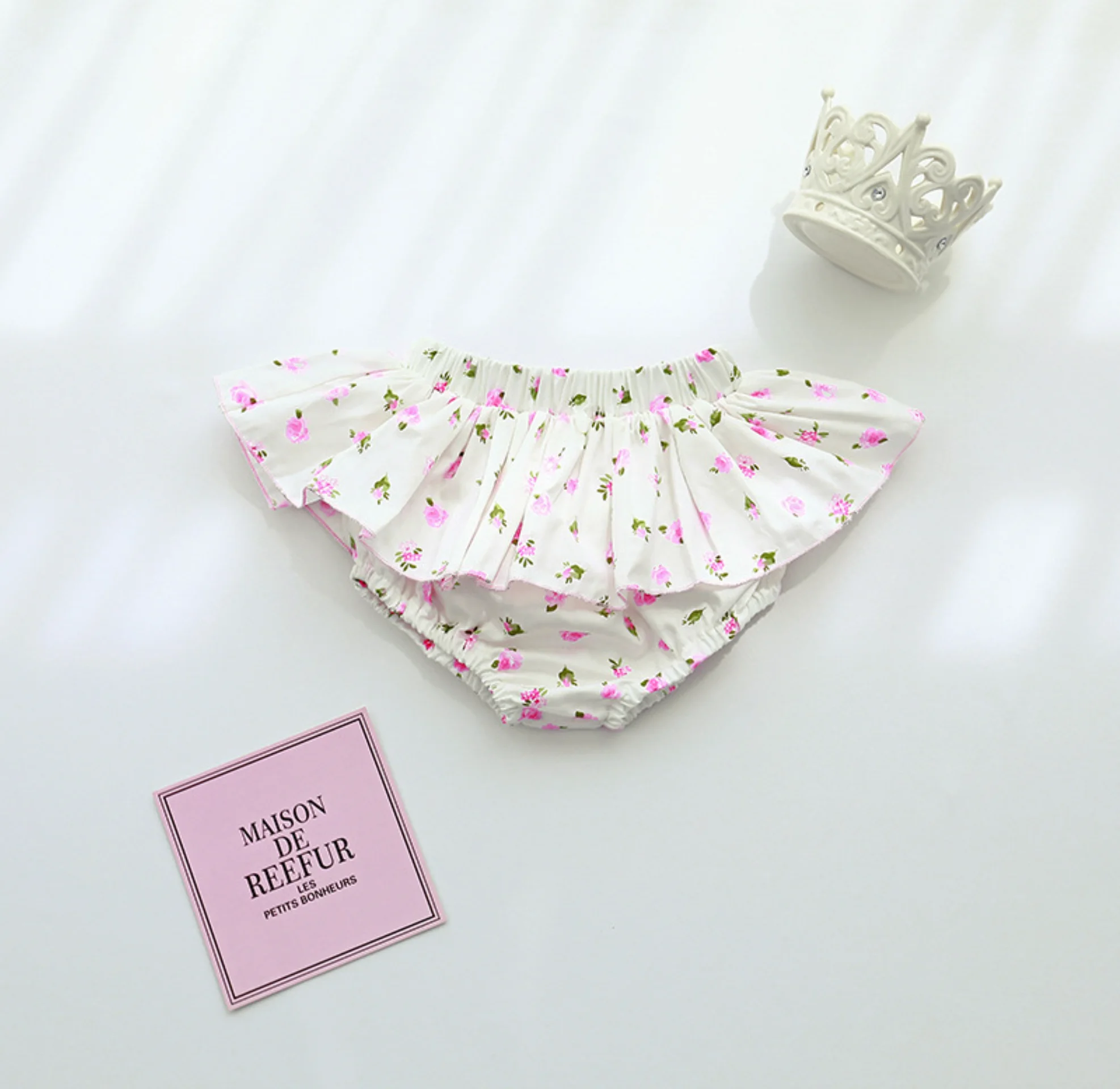 Infant Baby Girls Floral Tutu Skirt Shorts Kids Flower Bloomer Elastic Waist Summer Skorts for Casual Shorts Children Clothes