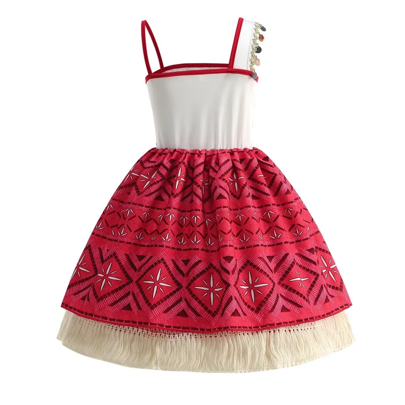 New Movie Girl Dress 2026 Halloween Party Ocean Adventure Costume Princess Clothes Children Vaiana Outfit Dress