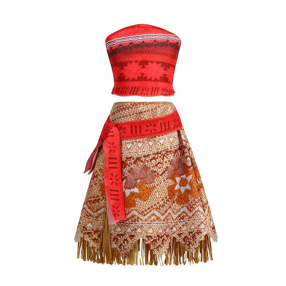 New Movie Girl Dress 2026 Halloween Party Ocean Adventure Costume Princess Clothes Children Vaiana Outfit Dress