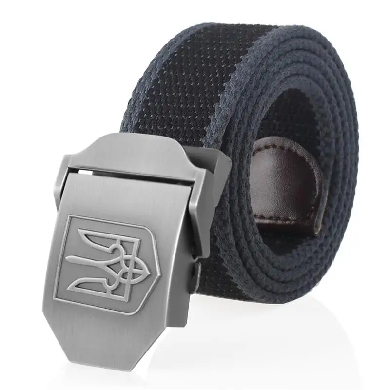 SupSindy New Canvas Belt 3D National Emblem of Ukraine Metal Buckle Jeans Belts for Men Army Military Tactical Belts Male Strap