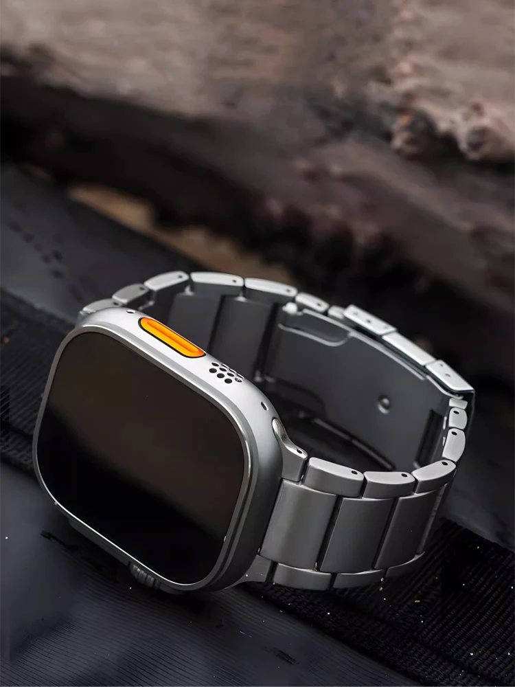 Luxury Titanium Alloy Band For Apple Watch Ultra 2 10 9 8 7 6 5 Metal Bracelet Strap For iWatch 38mm 40 41mm 42mm 45mm 46mm 49mm