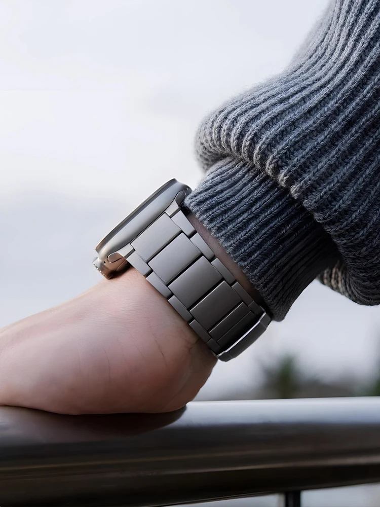 Luxury Titanium Alloy Band For Apple Watch Ultra 2 10 9 8 7 6 5 Metal Bracelet Strap For iWatch 38mm 40 41mm 42mm 45mm 46mm 49mm