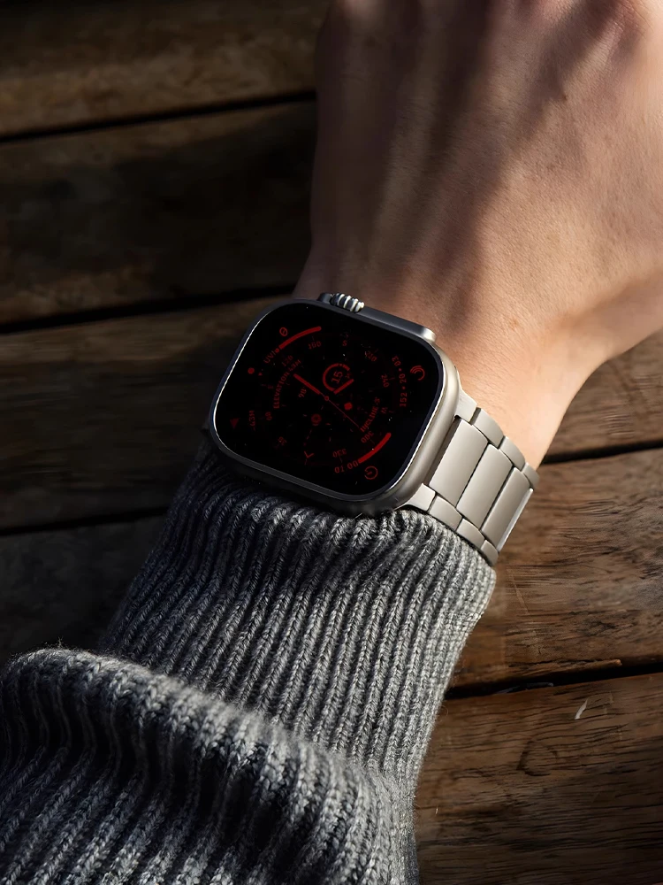 Luxury Titanium Alloy Band For Apple Watch Ultra 2 10 9 8 7 6 5 Metal Bracelet Strap For iWatch 38mm 40 41mm 42mm 45mm 46mm 49mm