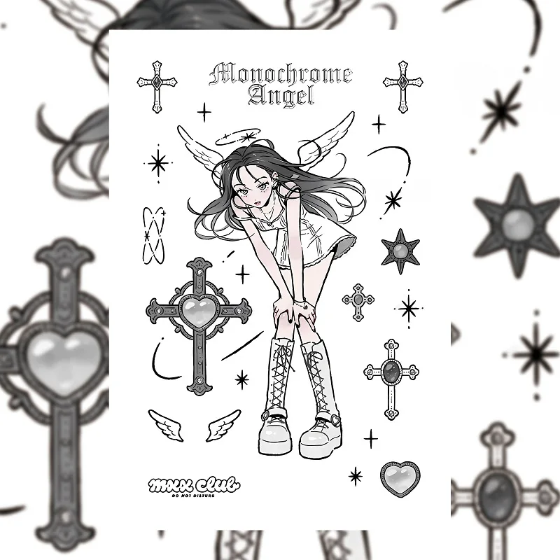 Korean Cute Sweet Cool Girl Character Stickers Handbook Diary Planner Scrapbook Phone Case Diy Decorative Stickers