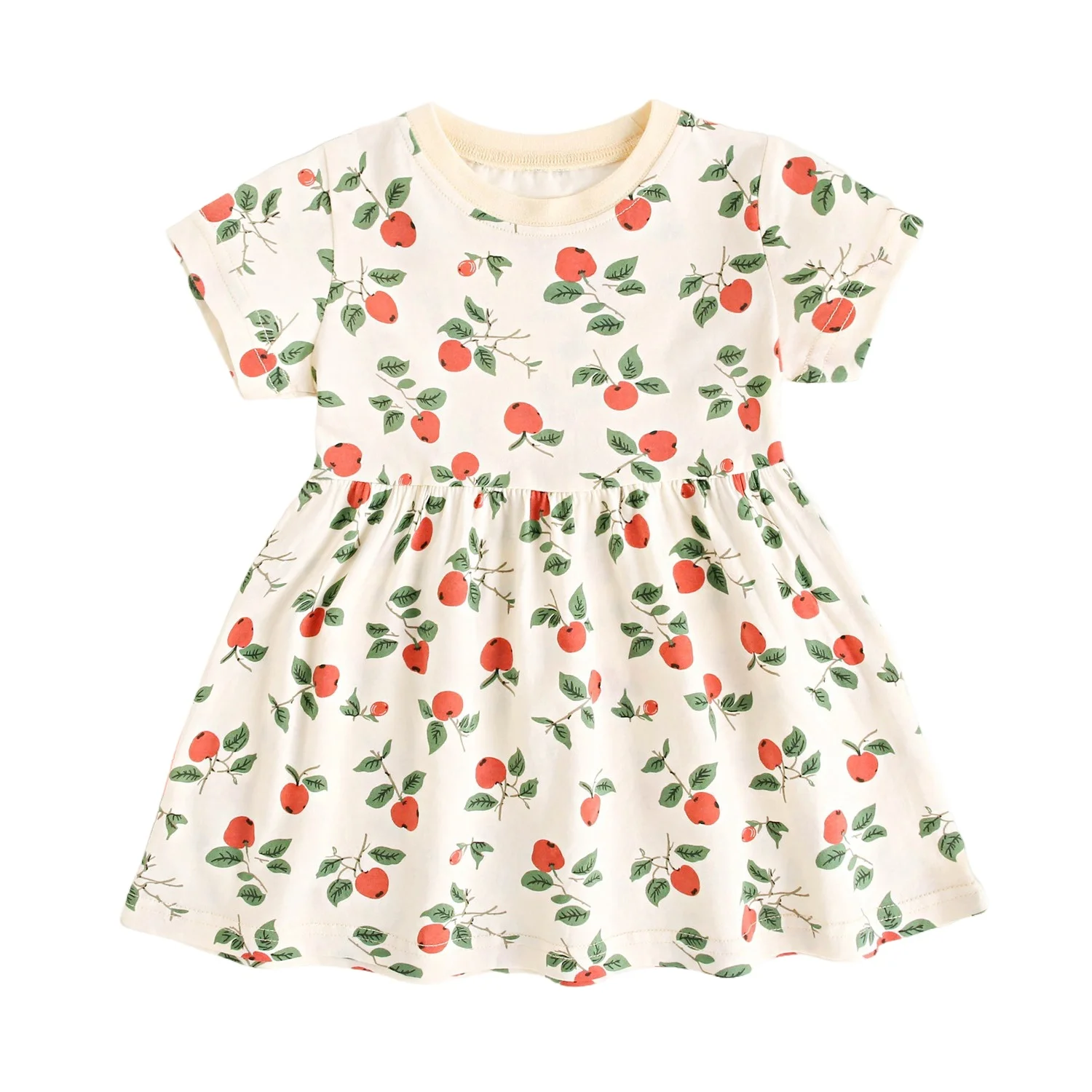 Sanlutoz Summer Short Sleeve Baby Girls Dress Little Kids Dresses Soft Clothing Holiday Casual