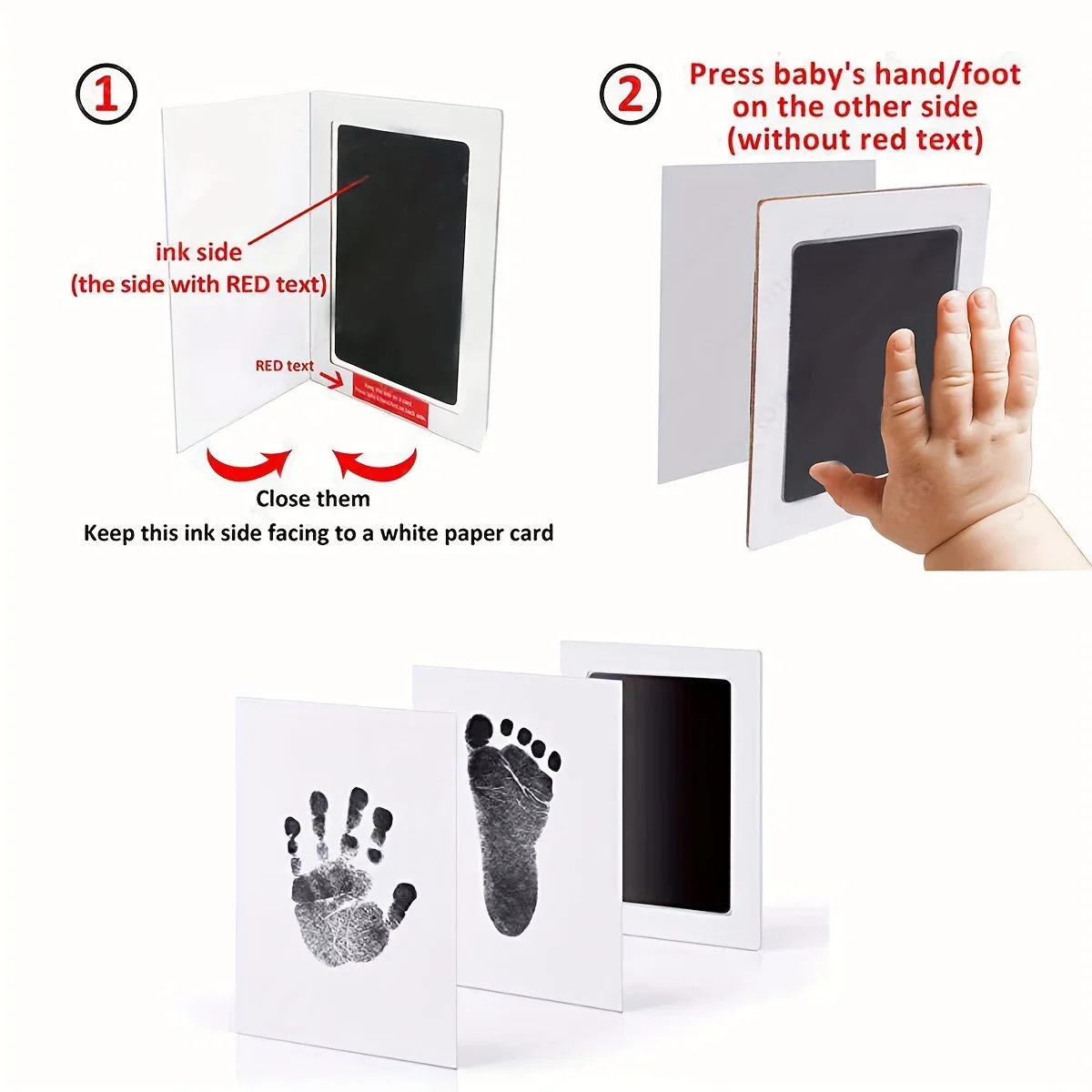 1/5set First Footprints Printing Kit of New-life & Pet Paw Souvenir Supplies for New Parents Keepsakes Memories Gifts Wash-Free