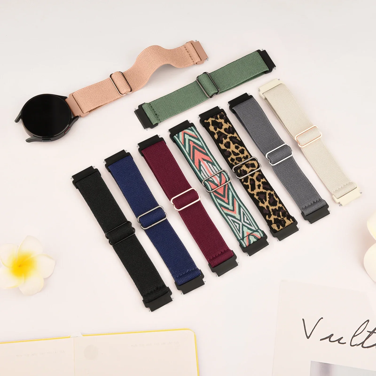 20mm Nylon Band For Garmin Vivoactive 5 3 T Music/Venu 2 Plus SQ 2/Forerunner 645 245 158 55/Vivomove Trend LUXE SPORT Bracelet