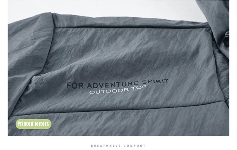 Summer Waterproof Hiking Jackets Men Fishing Cycling Hooded Gym Sports Running Coat Outdoor Sun-Protective Thin Jacket Clothing