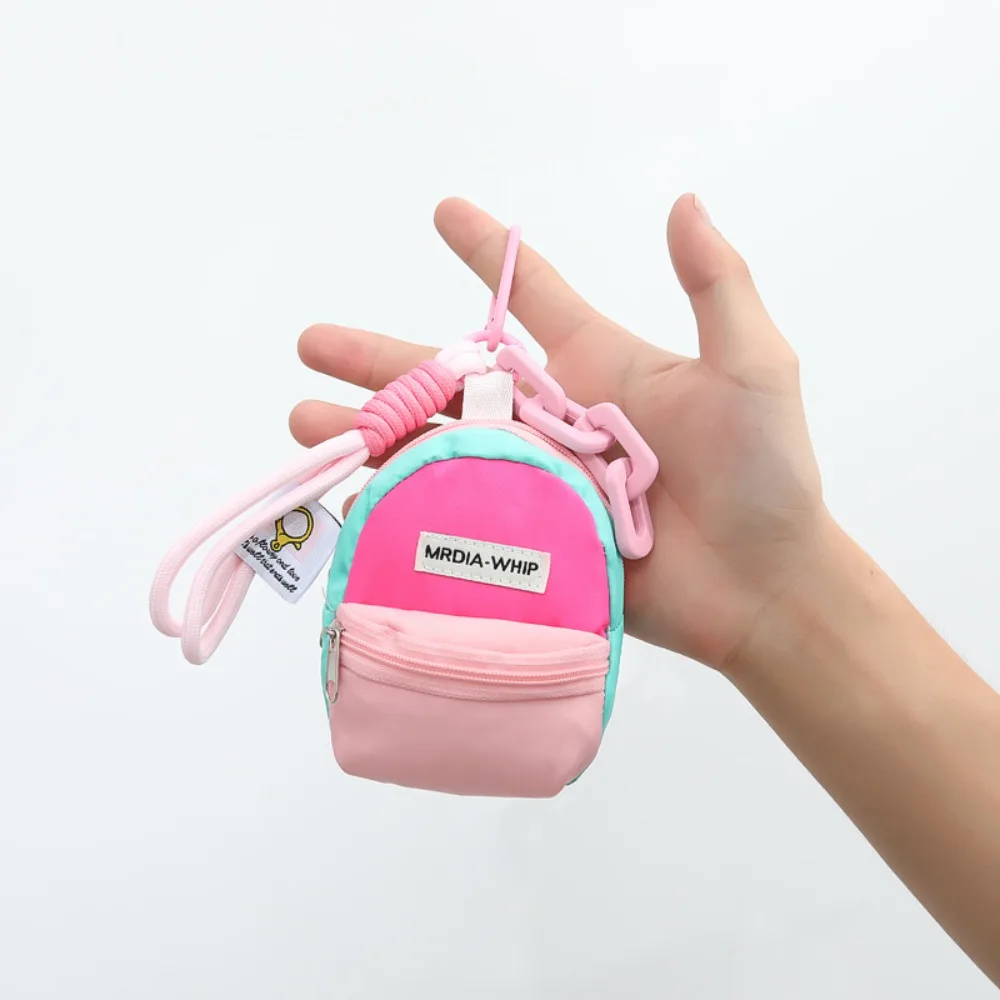 Kawaii Zipper Coin Purse Macaron Color Mini Earphone Bag Portable Key Chain Storage Bag Mini Purse Bag Pendant
