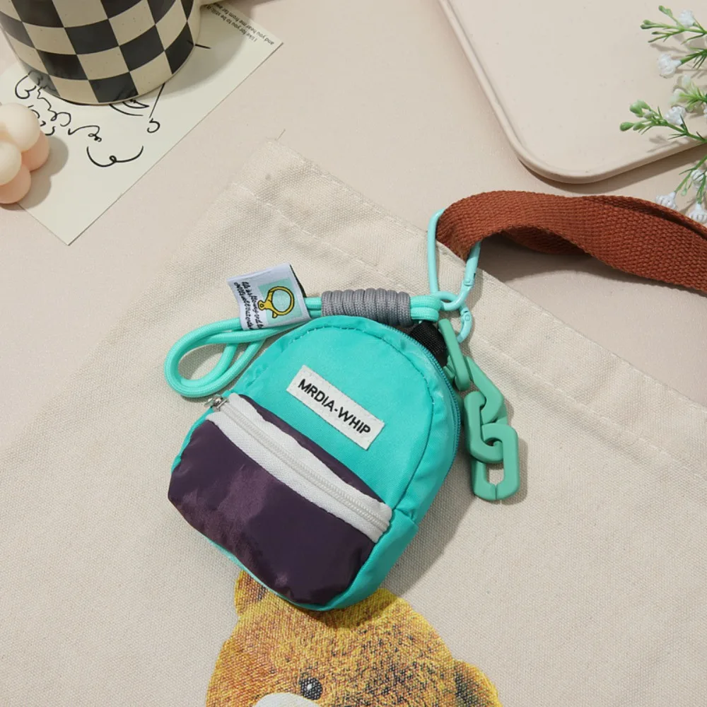 Kawaii Zipper Coin Purse Macaron Color Mini Earphone Bag Portable Key Chain Storage Bag Mini Purse Bag Pendant