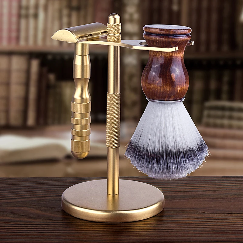 High Quality Men's Safety Razor Storage Bracket Razor Brush Holder Manual Old-fashioned Razor Alloy Knife Holder