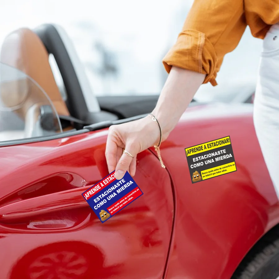 160 Pcs Funny Spanish Parking Warning Stickers , Humorous Car Reminder Labels , Self-Adhesive for Vehicles, Car Stickers