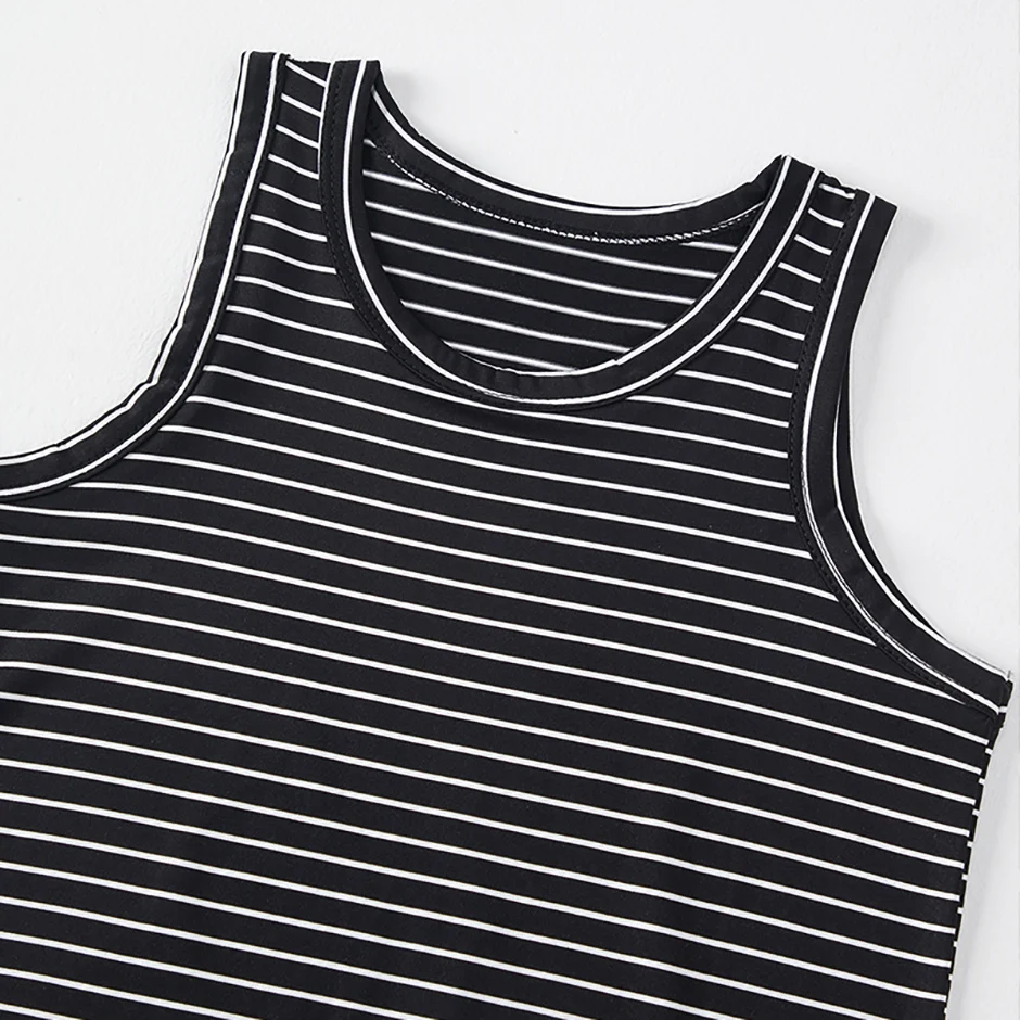 1/2/3 Pcs Children's Four Seasons Joker Striped Vest Boy Leisure Sports Comfortable Bottoming Shirt Girl Thin Cute Multicolor T