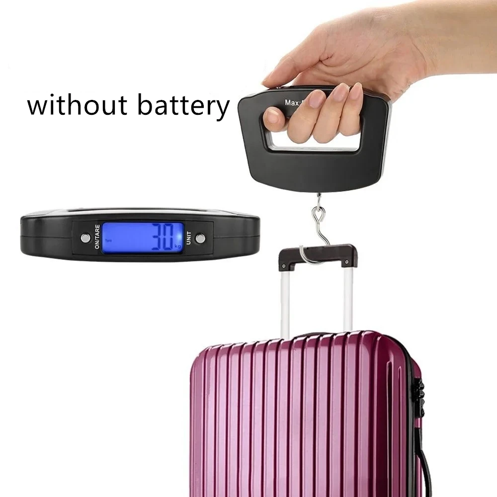 Portable Scale Digital LCD Display 110lb/50kg Electronic Luggage Hanging Hook Suitcase Travel Baggage Bag Weight Balance Tools