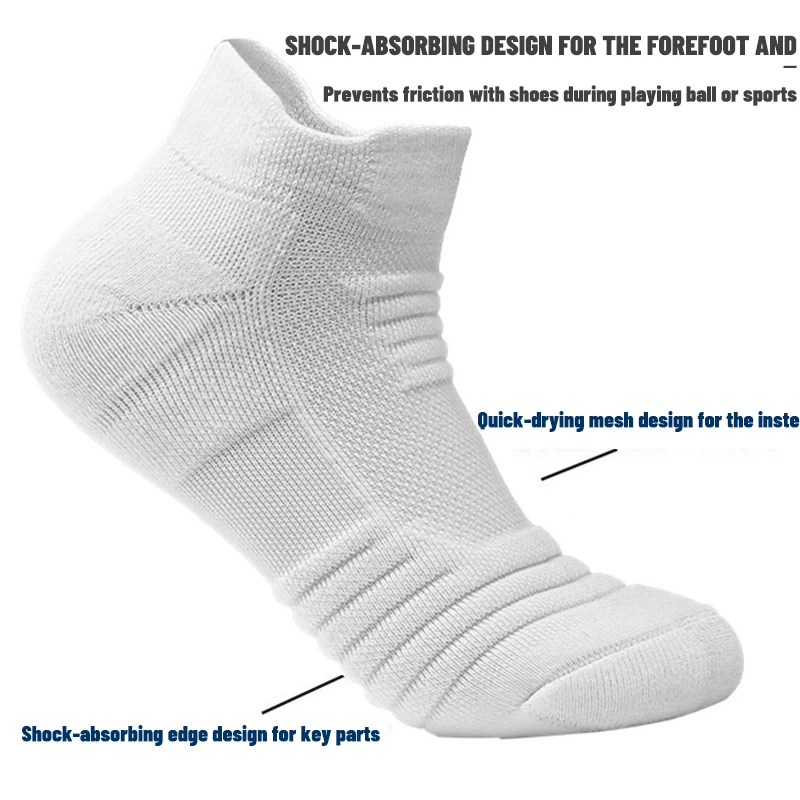Running Compression Socks for Men Women Anti-Blister Moisture Wicking Athletic Hiking Basketball Socks Cushion Socks