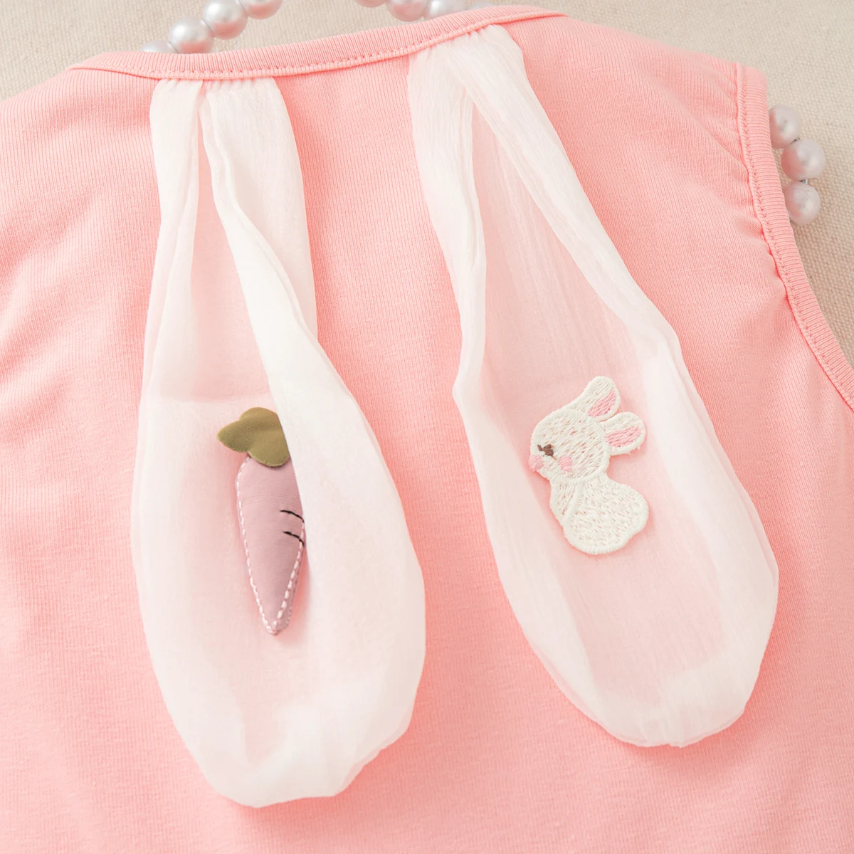 Baby Girl Set Cute Rabbit Ear Tops with Yellow Checker Shoulder Strap Shorts Suit 2 Piece Summer Casual Outdoor Costume for Girl