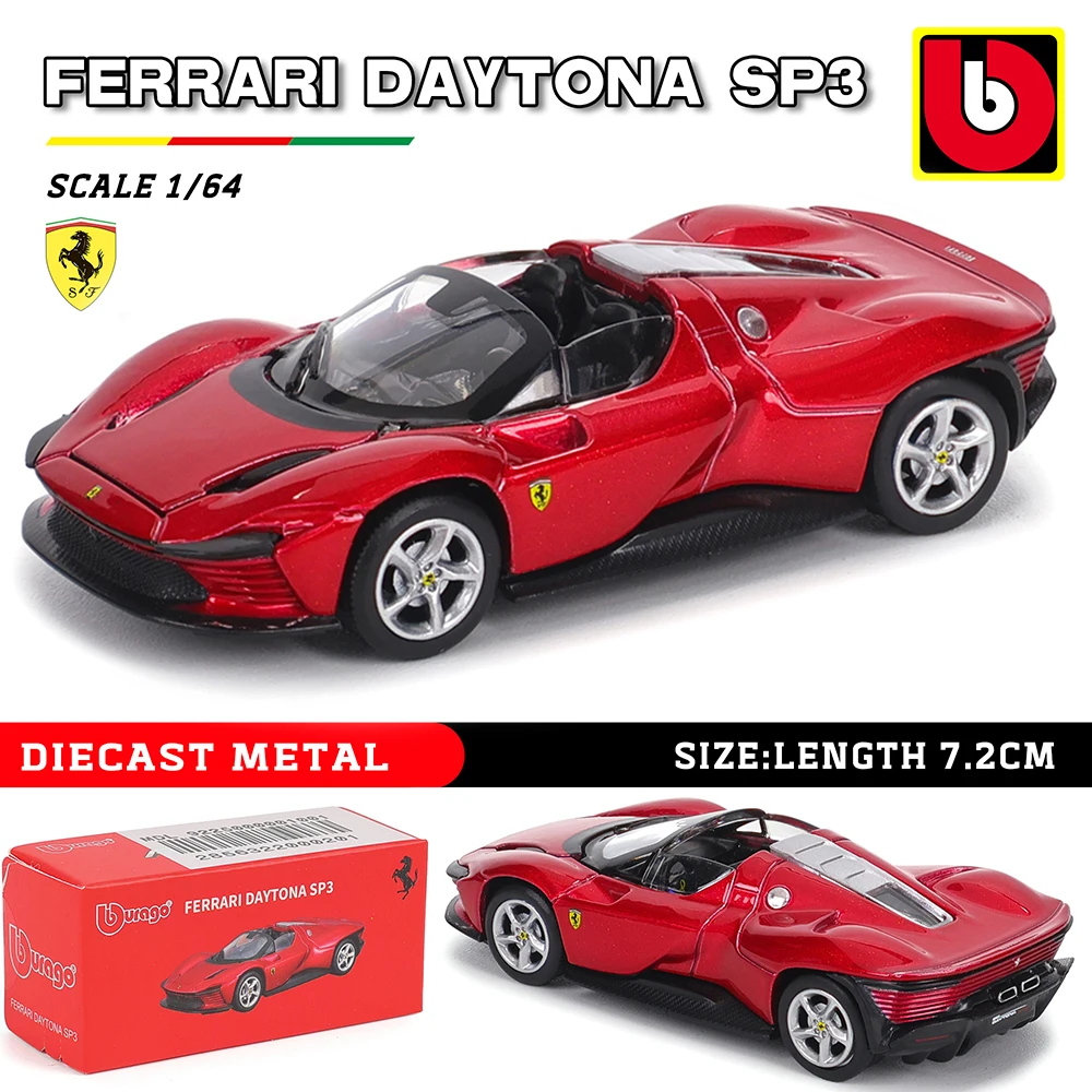 Bburago 1: 64 Ferrari SP3 812 Competitor ENZO F40 F12TDF SF90 458 Collection Series Car Die Casting Model Children's Gift Toy