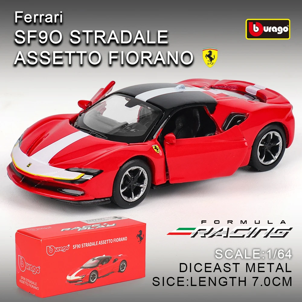 Bburago 1: 64 Ferrari SP3 812 Competitor ENZO F40 F12TDF SF90 458 Collection Series Car Die Casting Model Children's Gift Toy