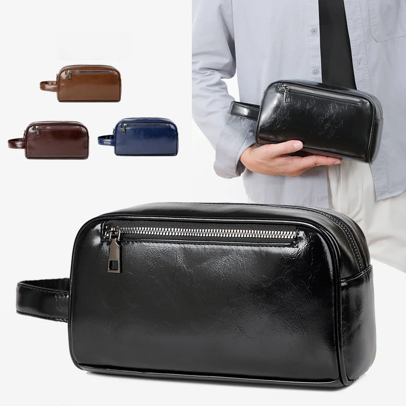 Business Clutches High Quality Soft PU Leather Men's Clutch Bags Fashion Card Pack Phone Coin Purse Birthday Gift for Men
