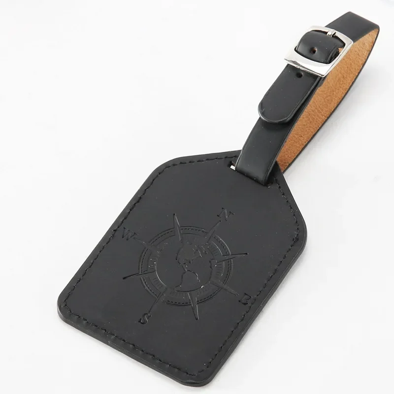 Cute Cat PU Leather Luggage Tag Suitcase Luggage Label Baggage Boarding Bag Portable Name ID Address Holder Travel Accessories