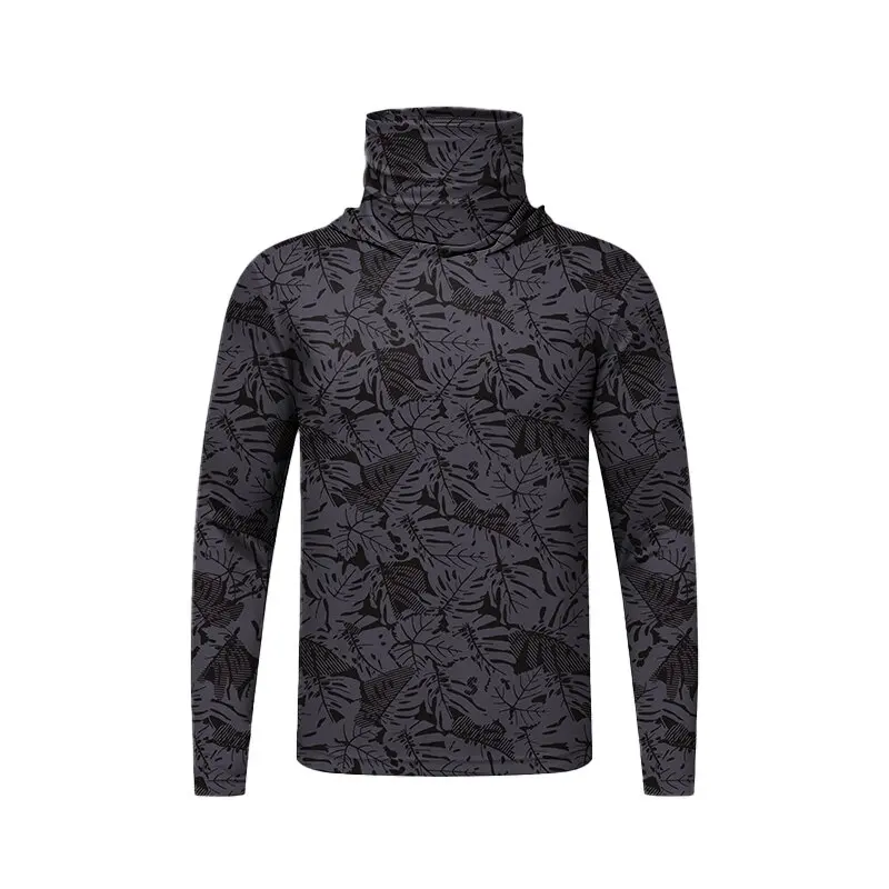 Sun Protection T-Shirts Mens Long Sleeve UV-Proof T-Shirts Fishing Hiking Summer Mask Lightweight Outdoor Protection Hoodie Tee