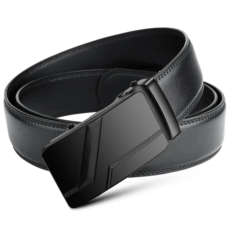 Fashion Business Men's Belt Genuine Luxury Brand Belt Metal Buckle Belt High-Quality PU Leather Soft Belt With Cargo Pants Jeans