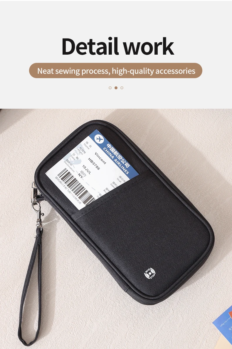 Passport Holder Bag Family Rfid Blocking Passport Wallet Travel Essentials Wallet Travel Document Organizer Credit Cards Case