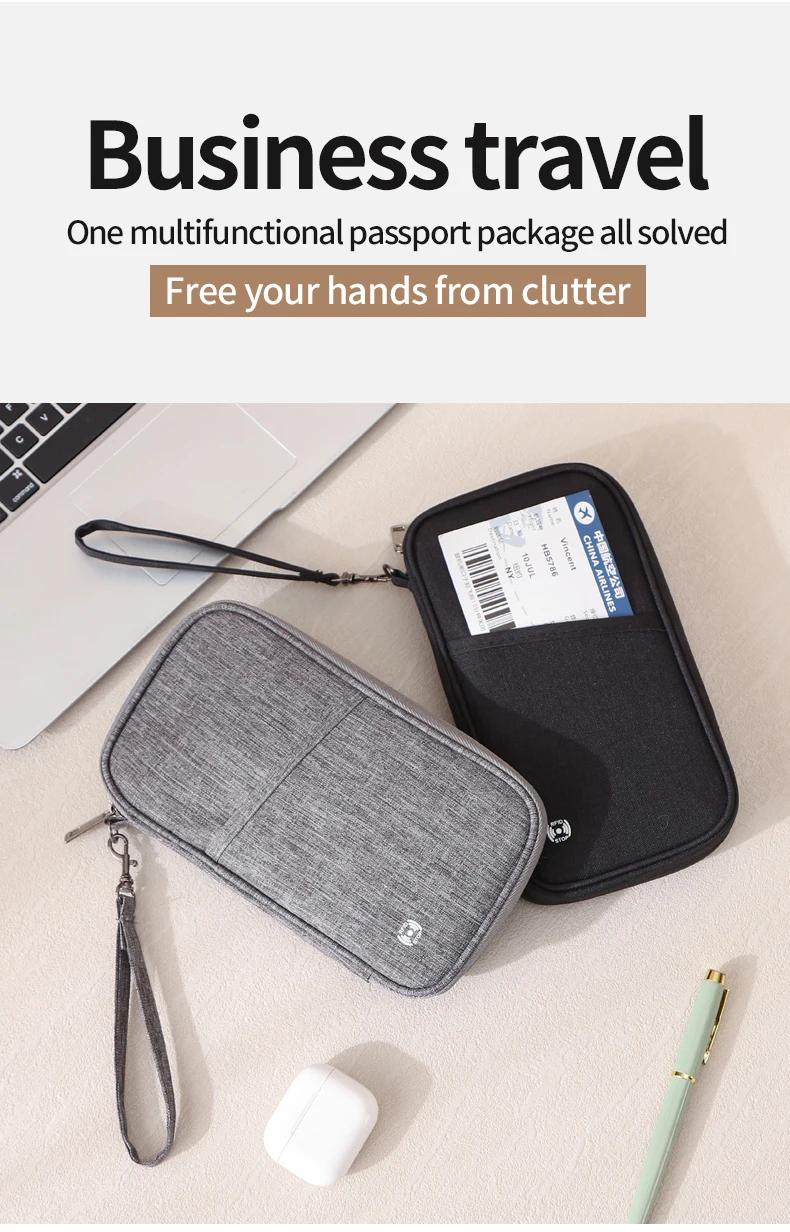 Passport Holder Bag Family Rfid Blocking Passport Wallet Travel Essentials Wallet Travel Document Organizer Credit Cards Case