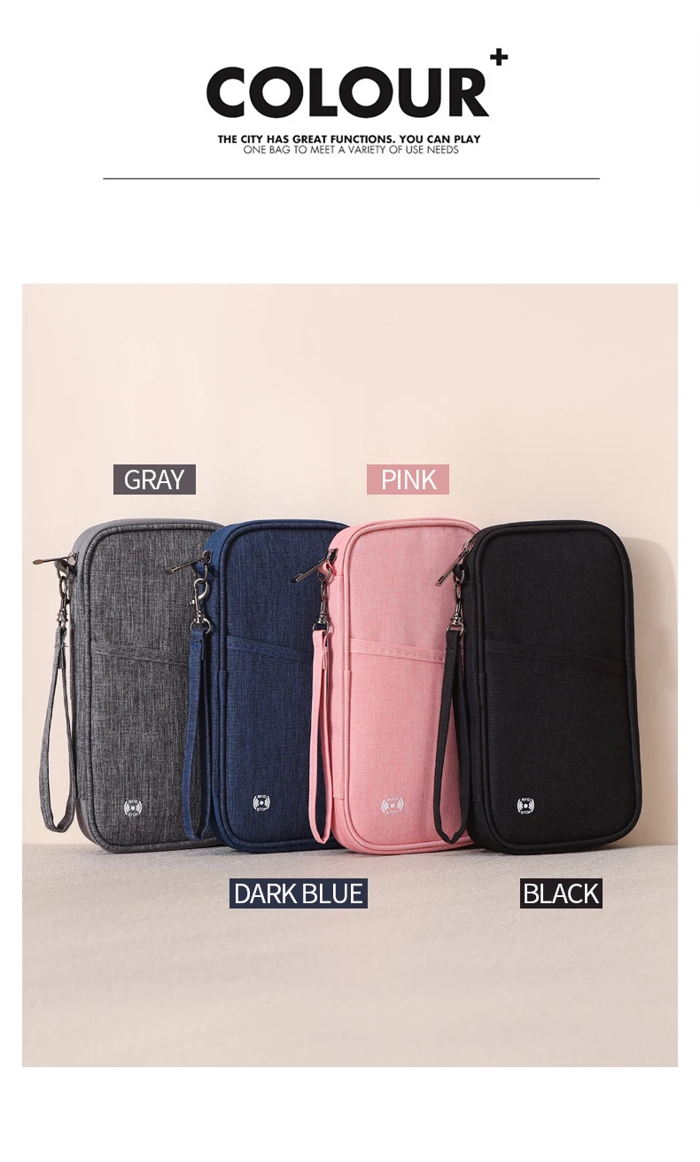 Passport Holder Bag Family Rfid Blocking Passport Wallet Travel Essentials Wallet Travel Document Organizer Credit Cards Case