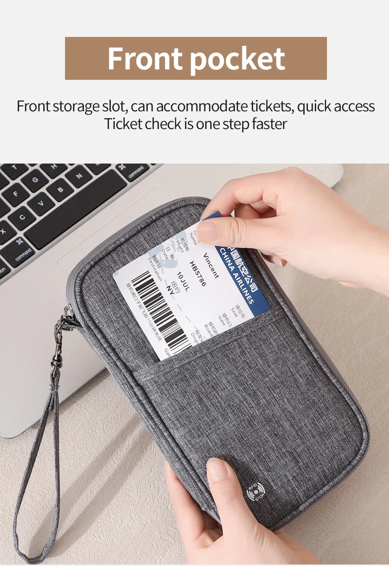 Passport Holder Bag Family Rfid Blocking Passport Wallet Travel Essentials Wallet Travel Document Organizer Credit Cards Case