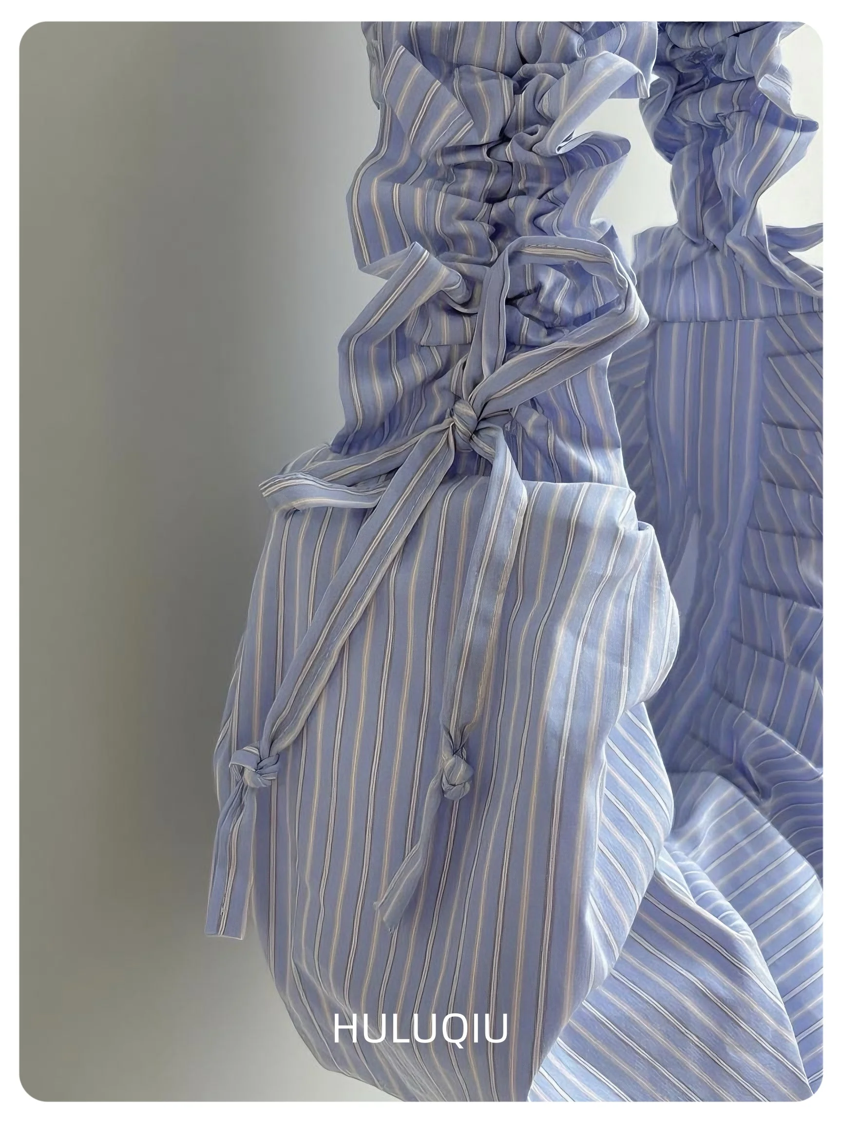 Pleated Striped Dumpling Hobo Bag Solid Color Korean Soft Cotton Phone Purse Stylish Underarm Shoulder Shopping Bag